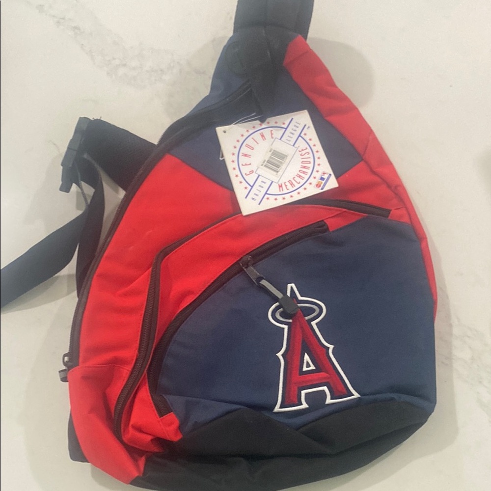 Los Angeles Angels Red and Blue Sling Bag